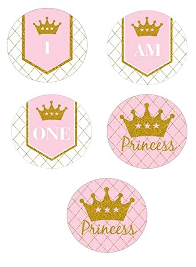 Theme My Party Princess Birthday Decoration Party Supplies for Birthday Girls (Crown Princess - I Am One Banner) - Image 2